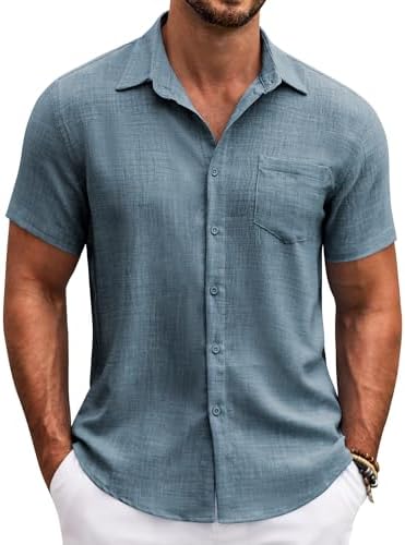 Camisa casual de hombre con solapas