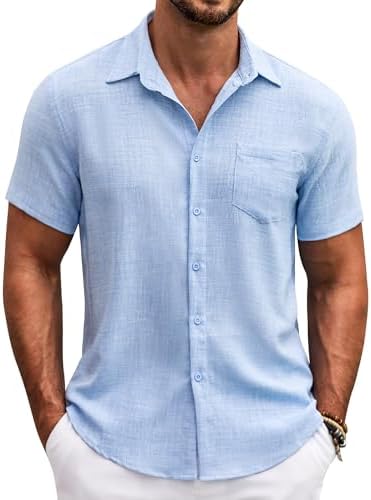 Camisa casual de hombre con solapas