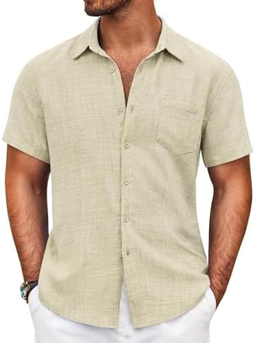 Camisa casual de hombre con solapas