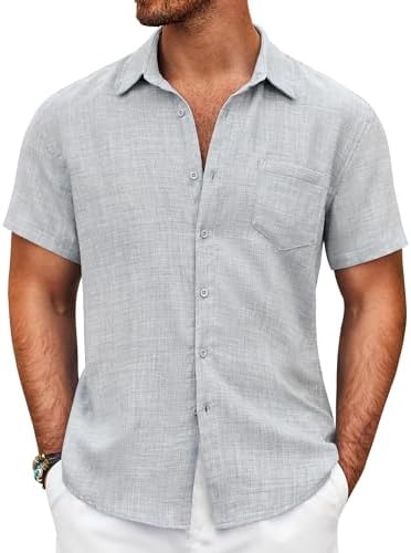 Camisa casual de hombre con solapas