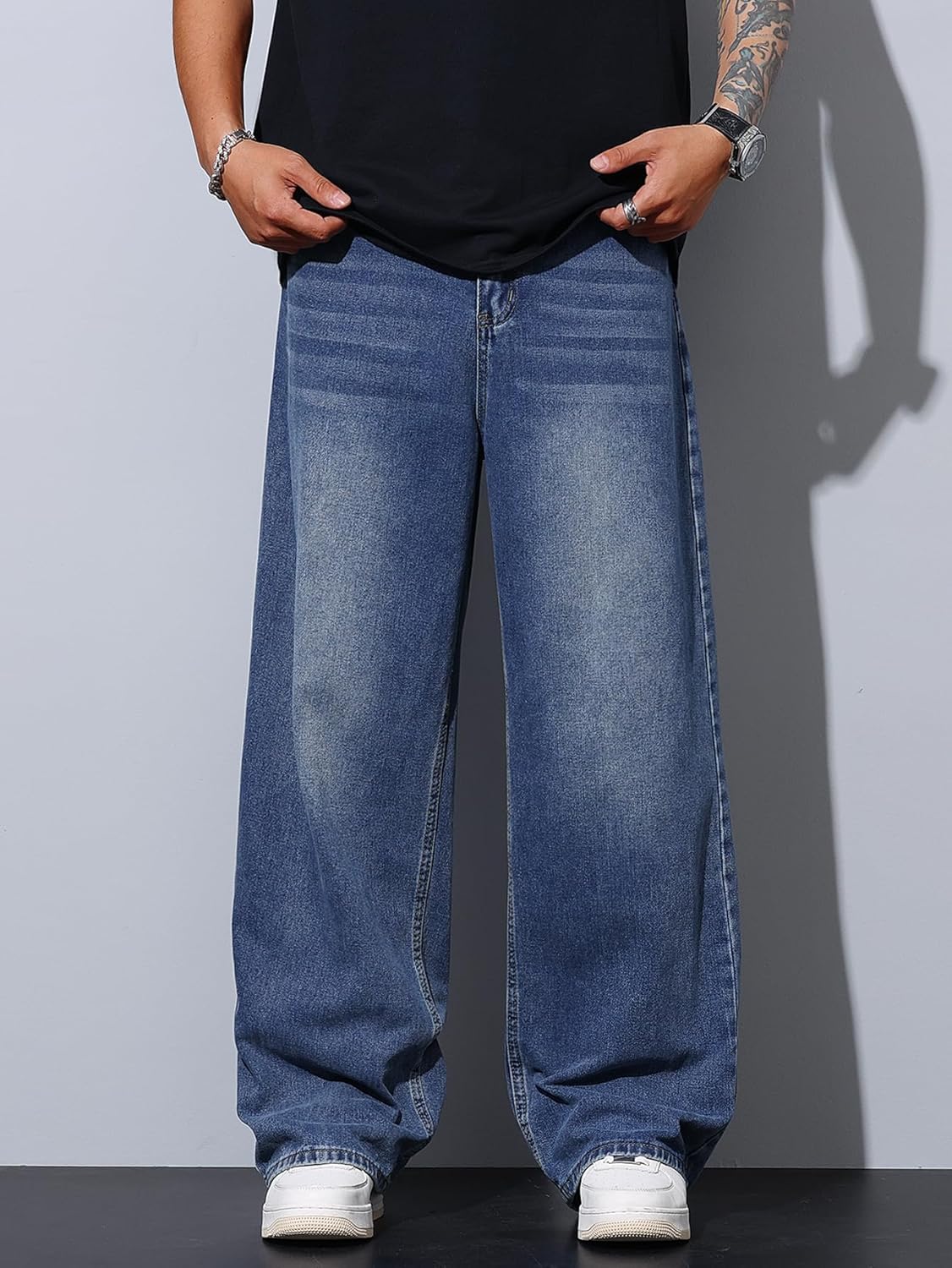 Vaqueros Baggy Hip Hop Pierna Ancha Hombre | Zewool