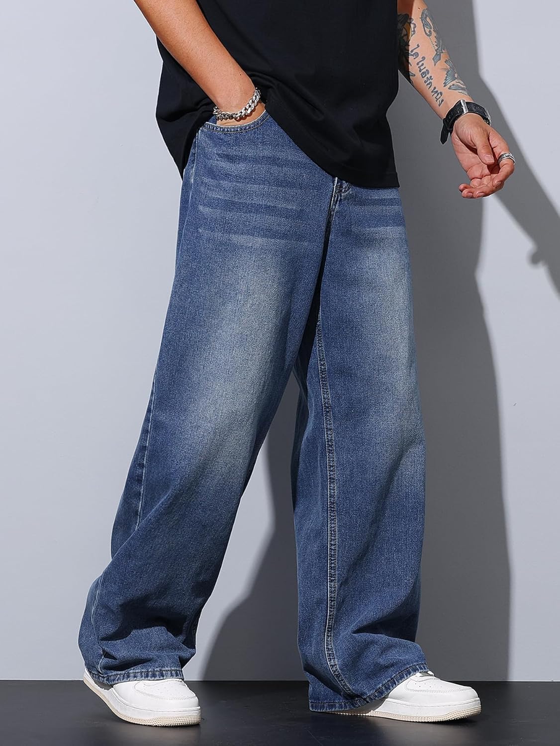 Vaqueros Baggy Hip Hop Pierna Ancha Hombre | Zewool