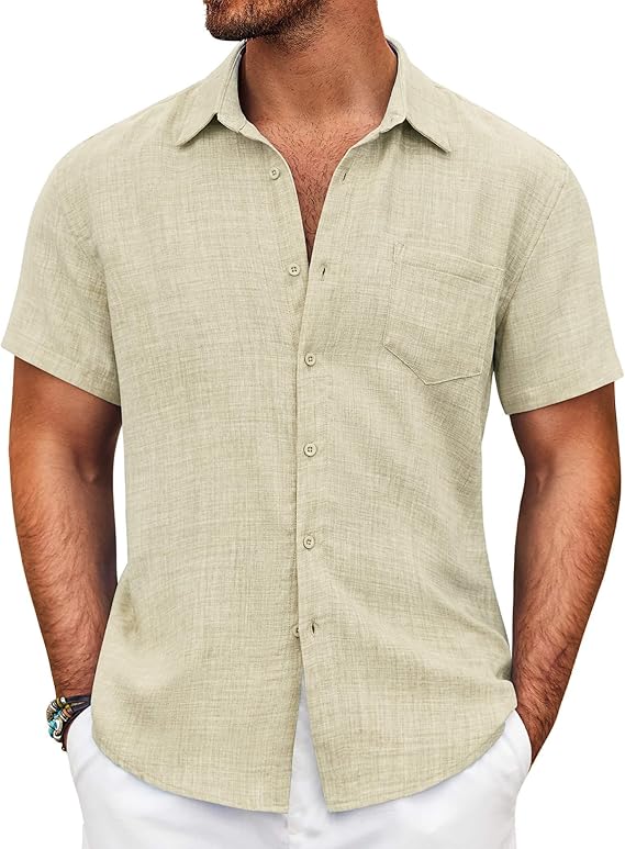 Camisa casual de hombre con solapas