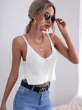 Camiseta sin mangas de punto irregular para mujer