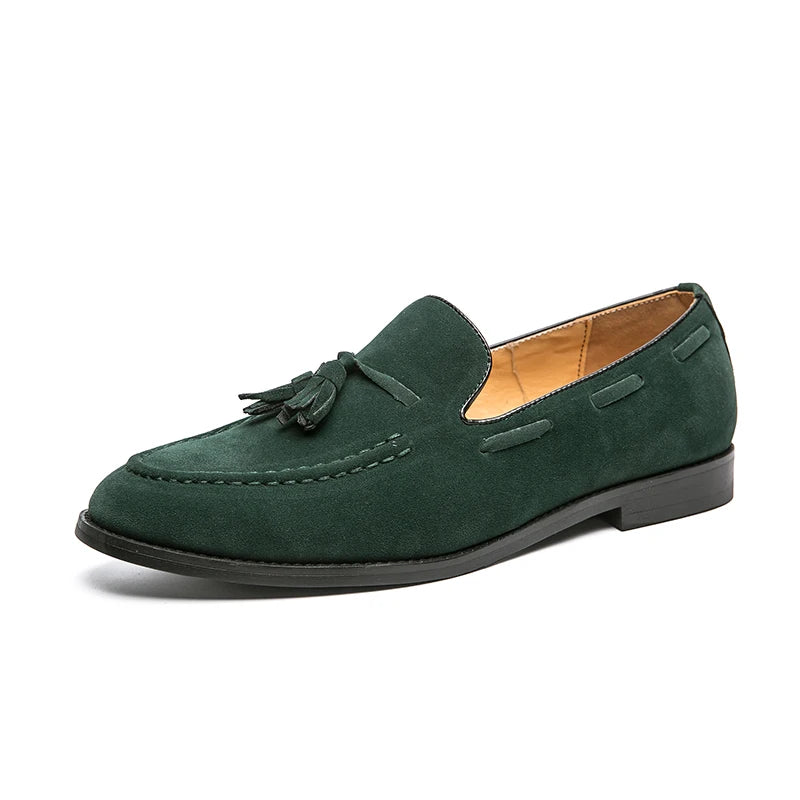 Mocasines Artesanales de Hombre - Cuero Ante, Suela Suave, Ultraligeros