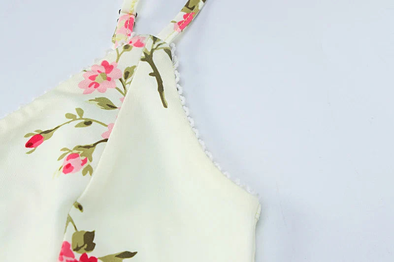 Vestido largo con estampado floral Chiara