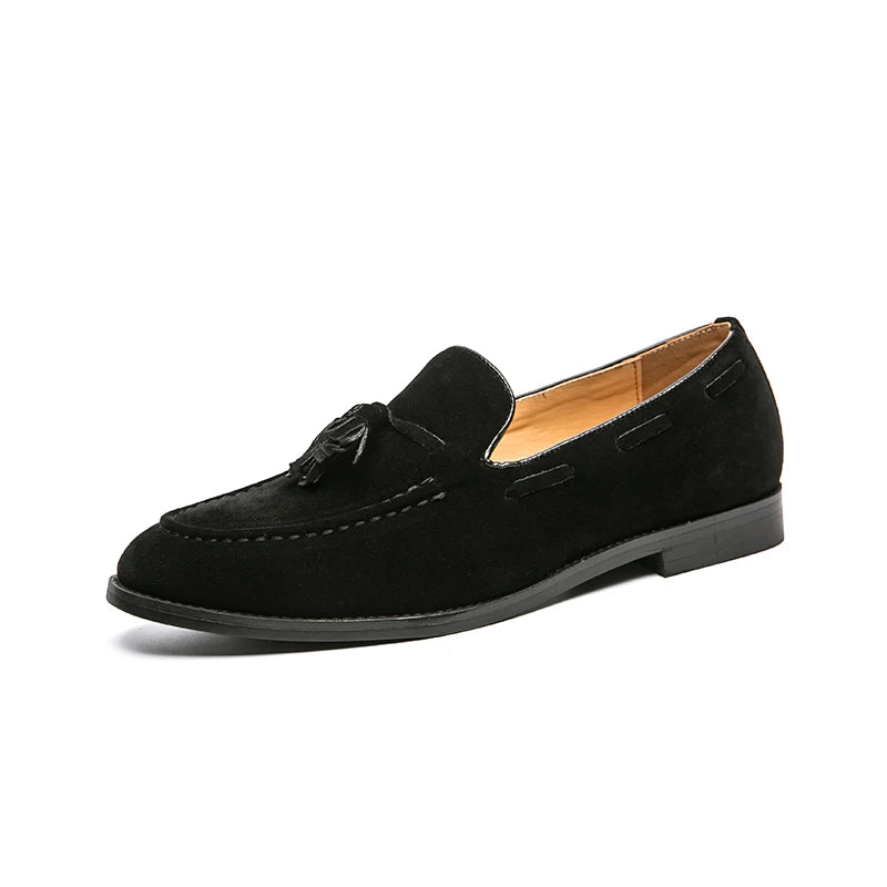 Mocasines Artesanales de Hombre - Cuero Ante, Suela Suave, Ultraligeros