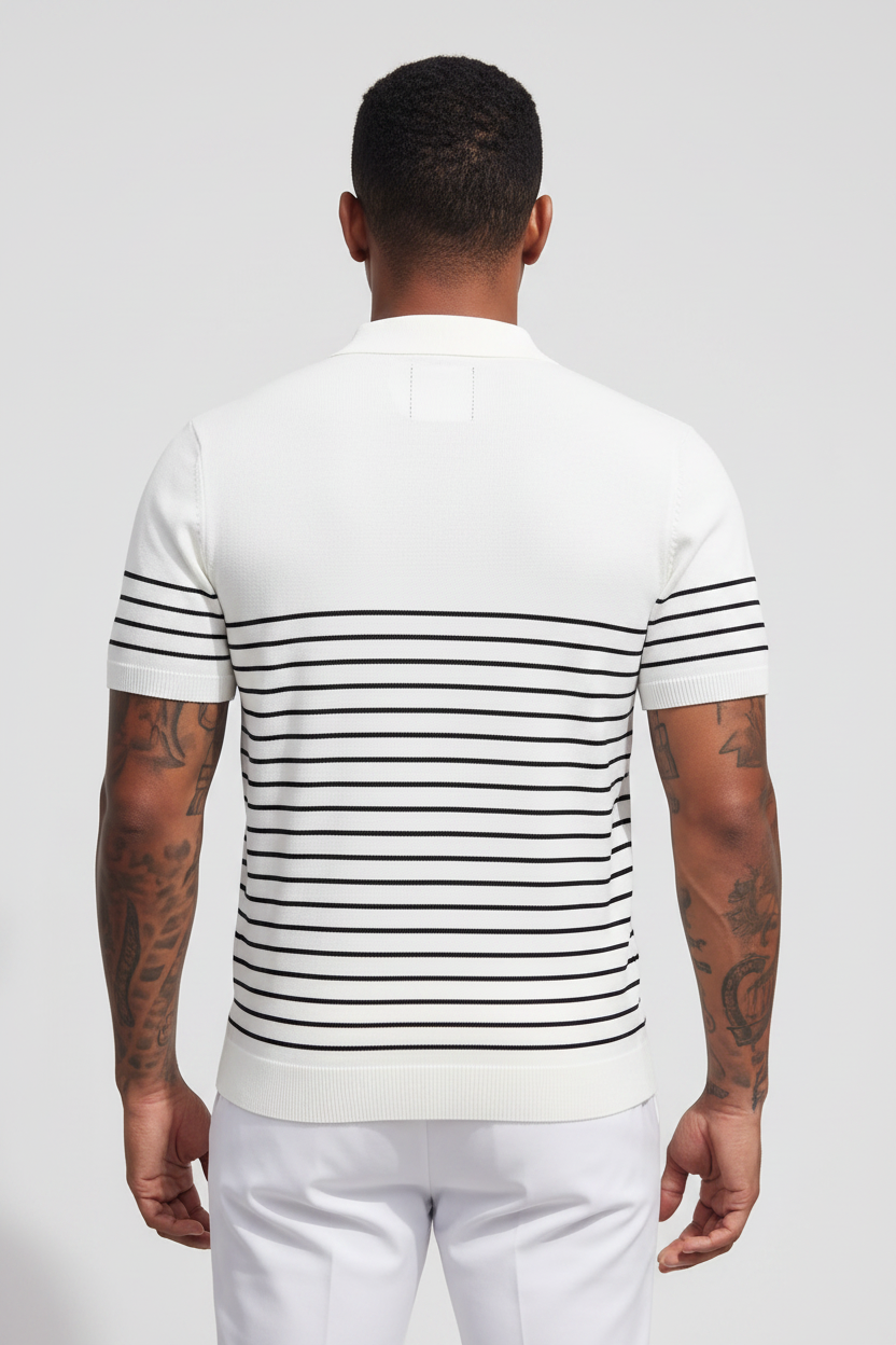 Vista espalda - White Black Stripes