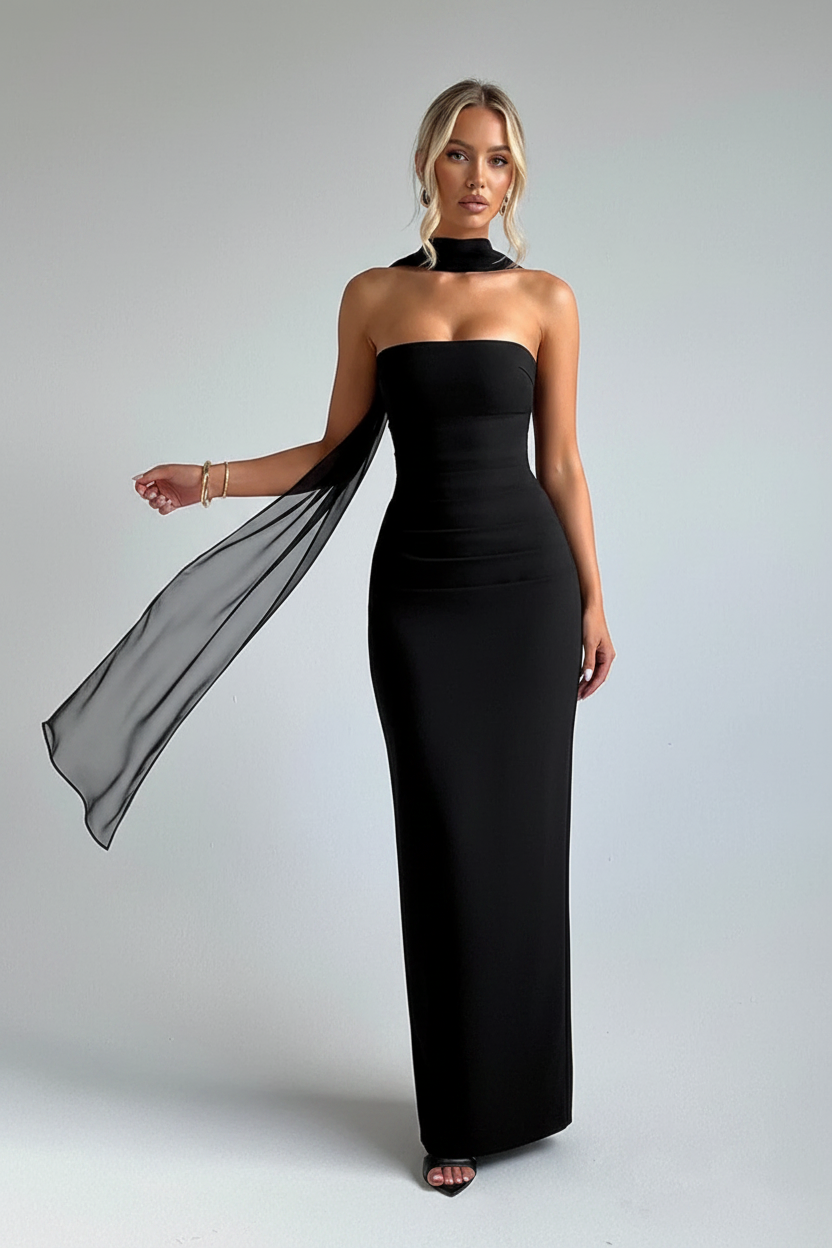 Vestido negro - Frontal